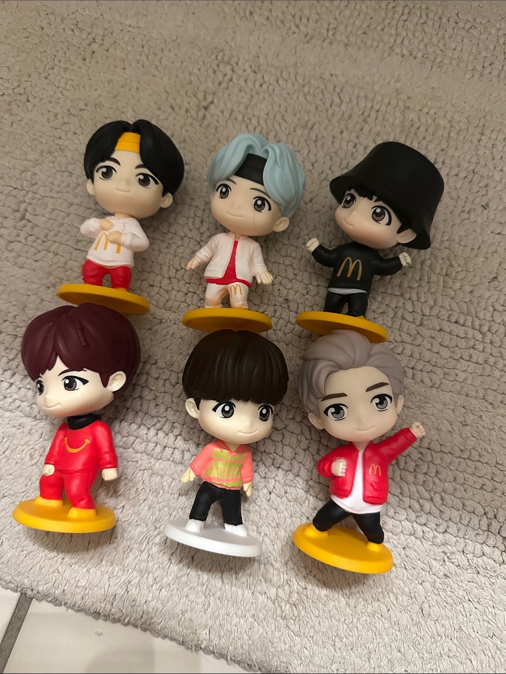 Lot of 6 McDonald’s BTS TinyTAN Happy Meal Toys